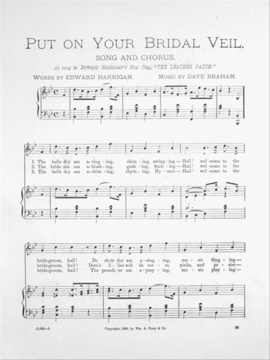 Put on Your Bridal Veil. Song and Chorus Choir scores gallery preview page 2