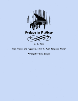 Book cover for Prelude in F minor (three violins and cello)