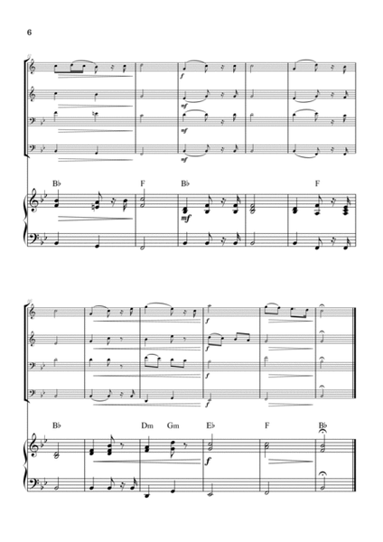 Wagner • Here Comes the Bride (Bridal Chorus) | brass quartet & piano accompaniment w/ chords image number null
