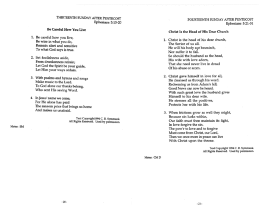 The Epistles in Song for the Pentecost Season Series B Collection / Songbook scores gallery preview page 6