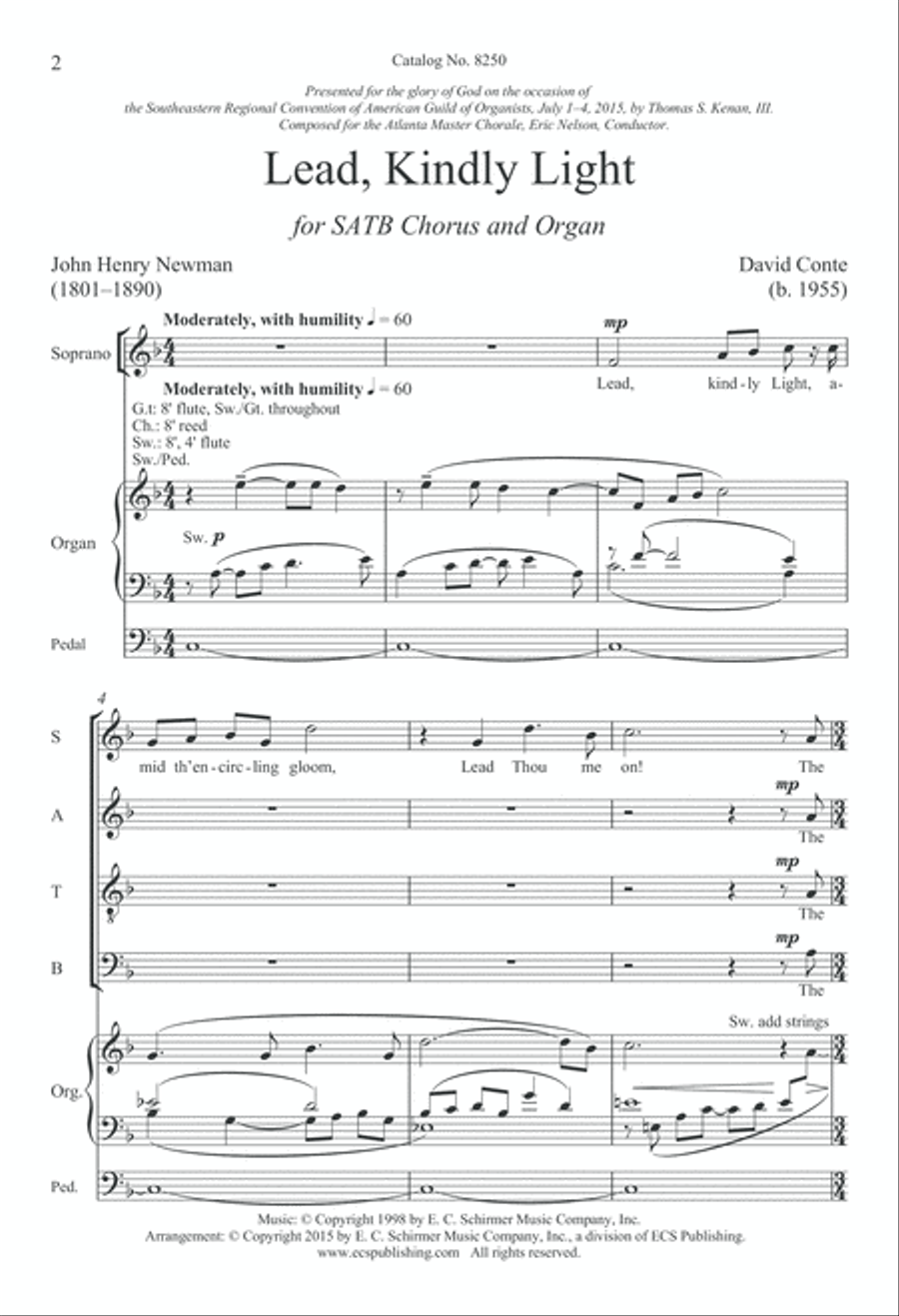 Lead, Kindly Light 4-Part scores gallery preview page 2