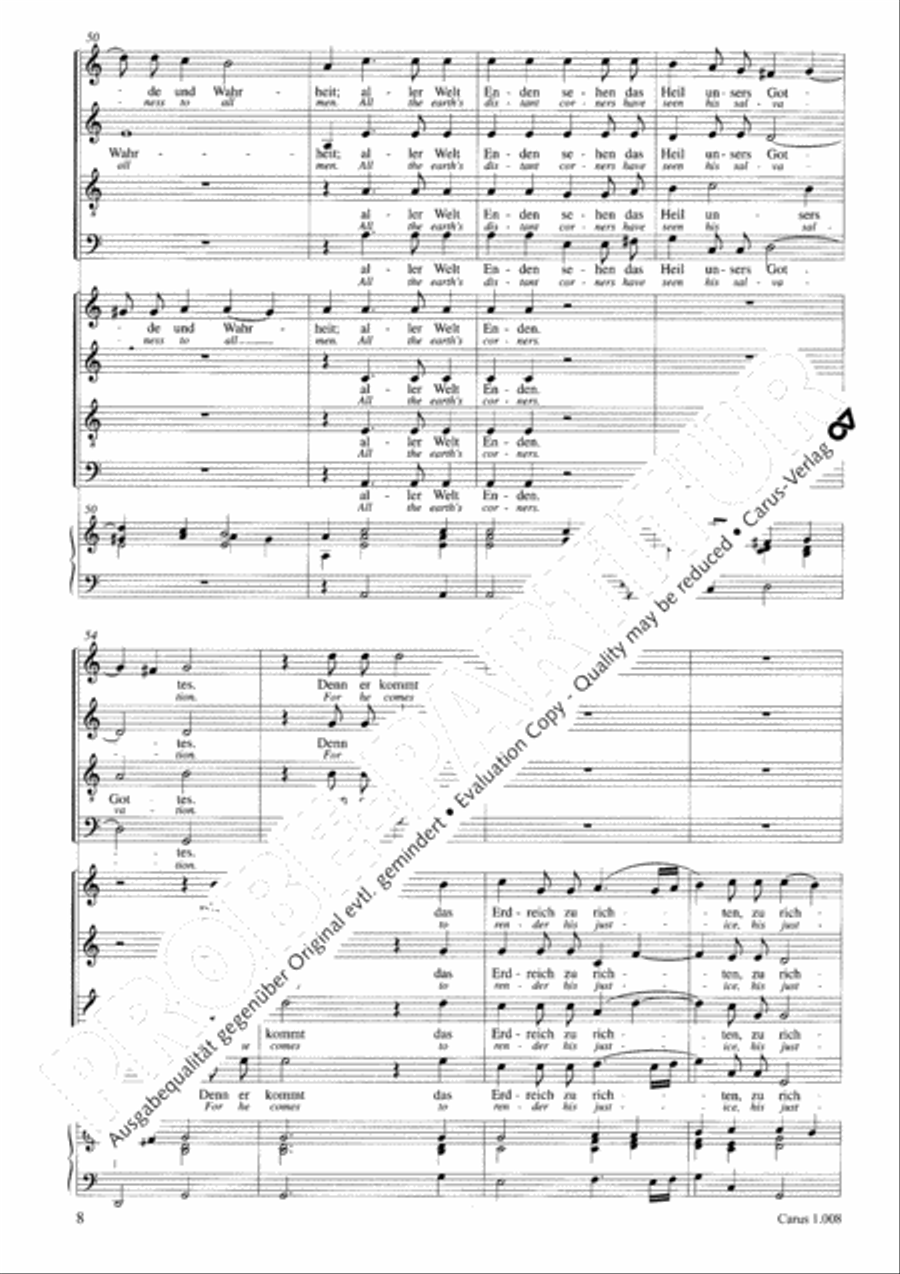Sing to the Lord a new song (Singet dem Herrn ein neues Lied) 4-Part scores gallery preview page 9