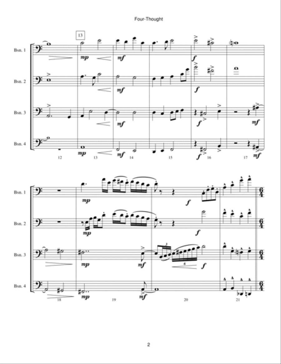 Four-Thought Four-Thought Woodwind Quartet scores gallery preview page 2