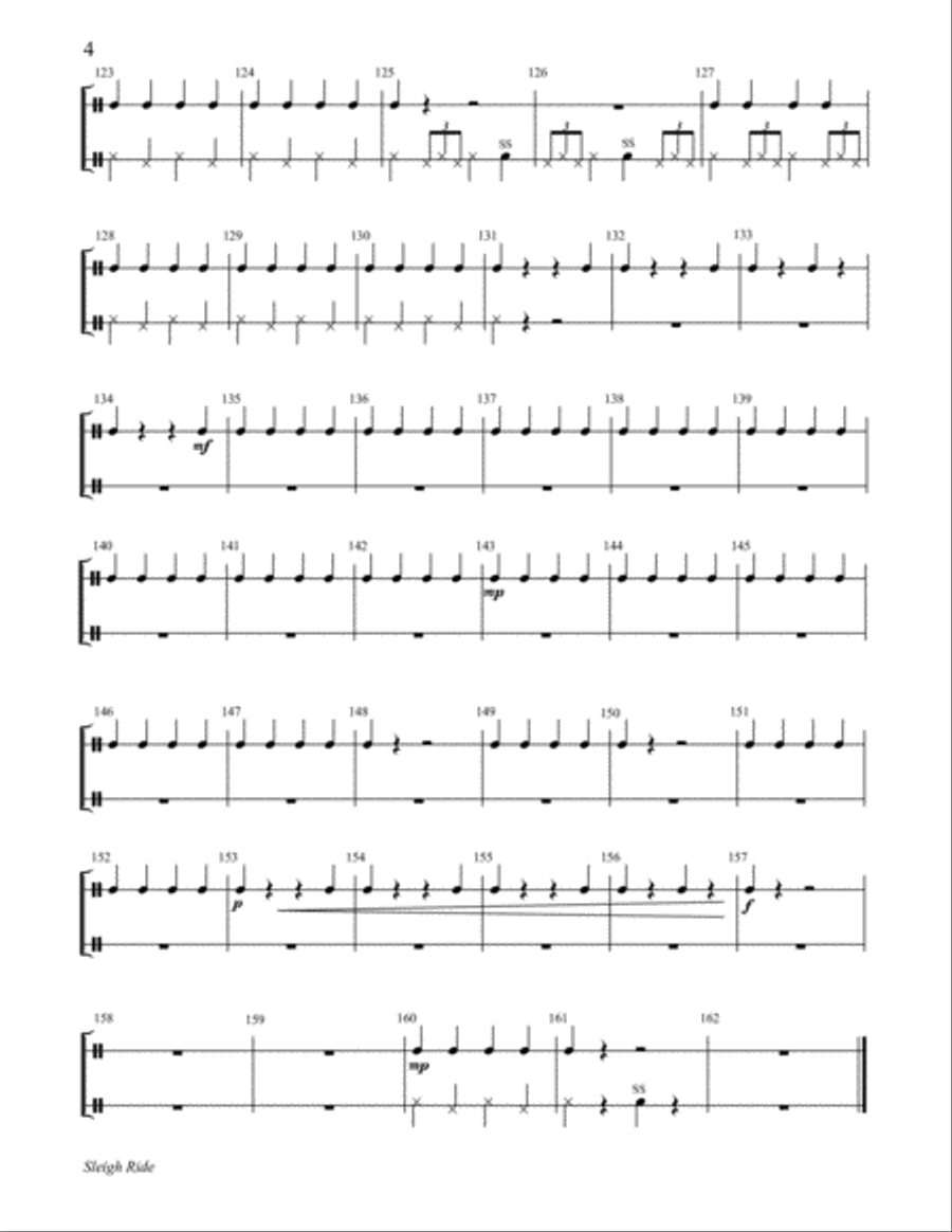 Sleigh Ride Sleigh Ride Handbell Choir scores gallery preview page 4
