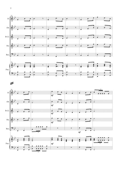 Wedding March (Wagner) Woodwing Quintet Piano image number null