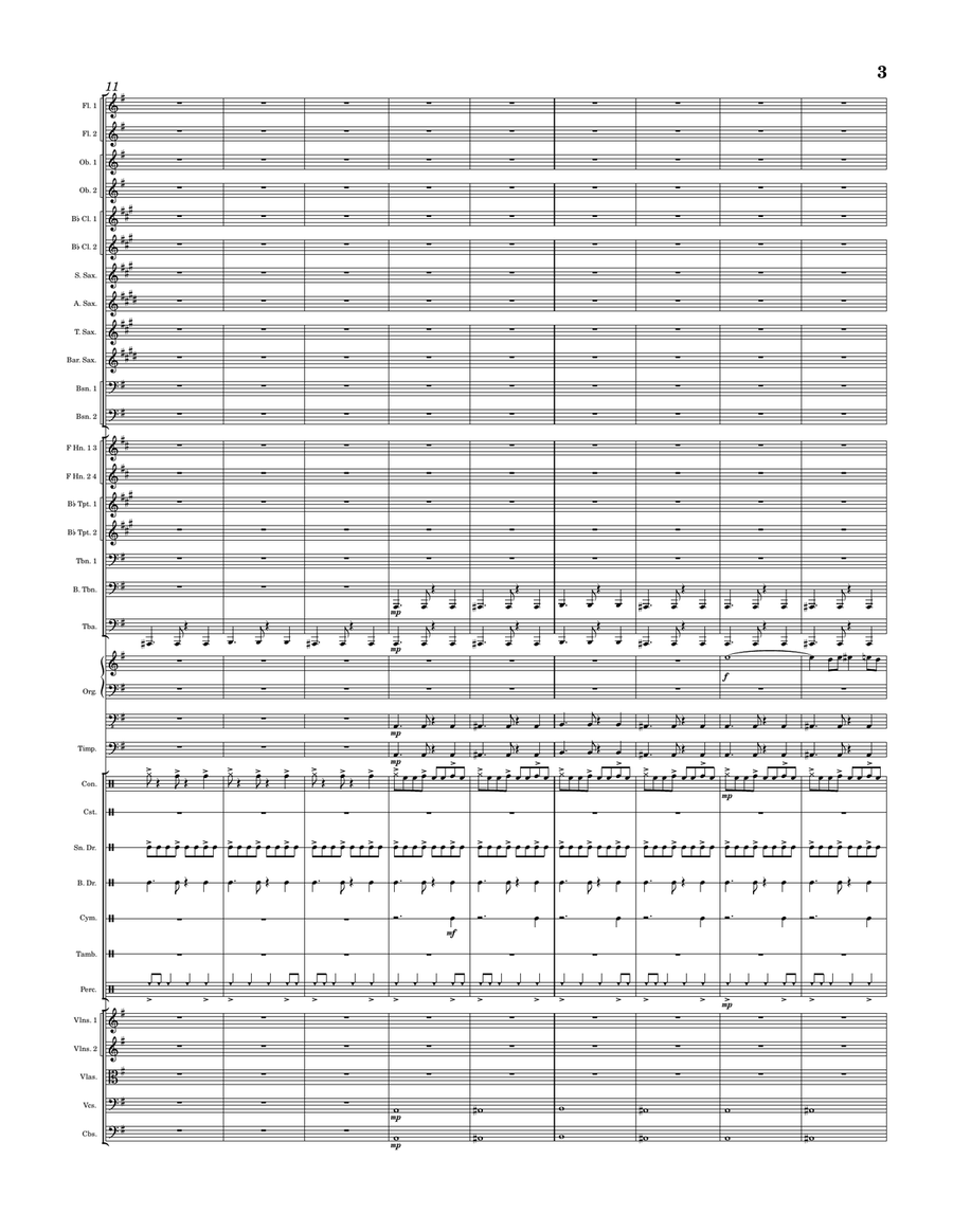 Exodus Pt.1 The Great Escape Full Orchestra scores gallery preview page 3