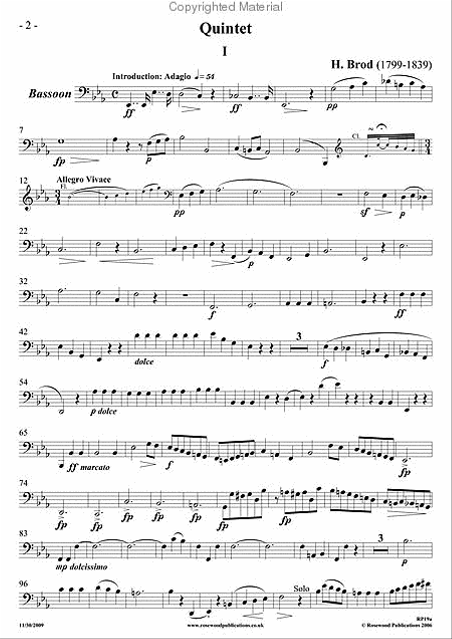 Wind Quintet, Op. 2, No. 1 Woodwind Quintet scores gallery preview page 5