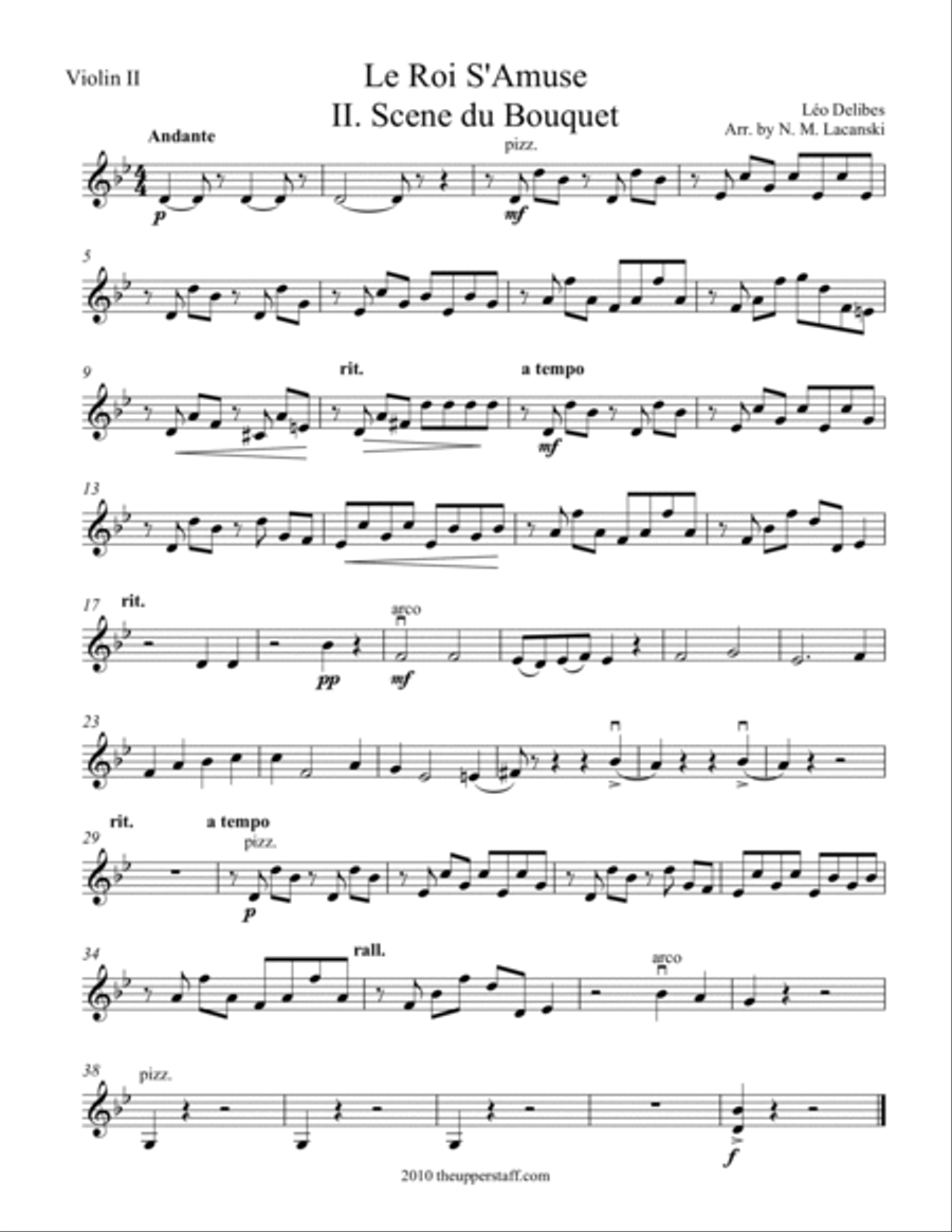 Le Roi S'Amuse Scene du bouquet String Orchestra scores gallery preview page 4