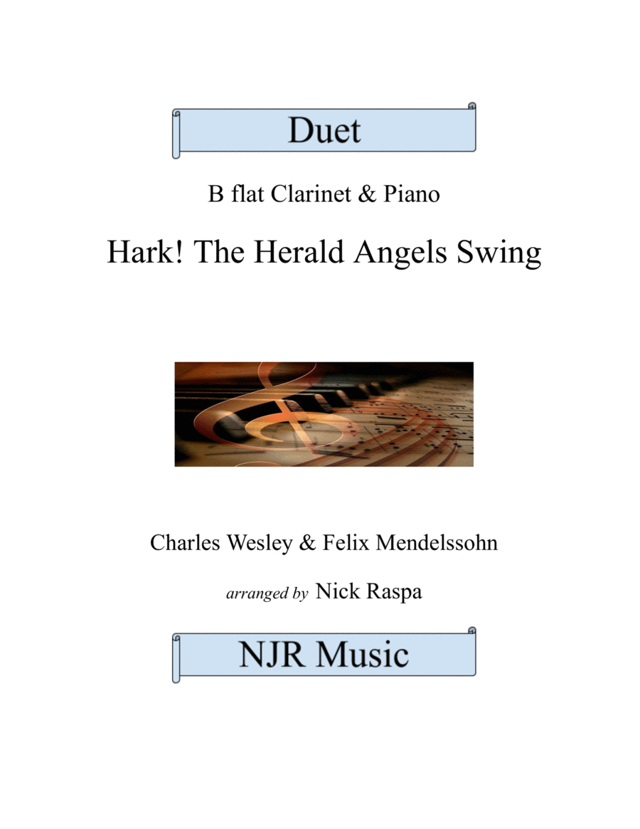 Hark! The Herald Angels Swing - B Flat Clarinet & Piano (full set) image number null