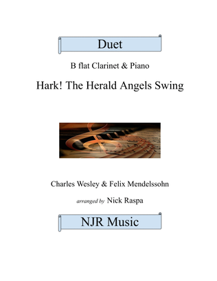 Hark! The Herald Angels Swing - B Flat Clarinet & Piano (full set)