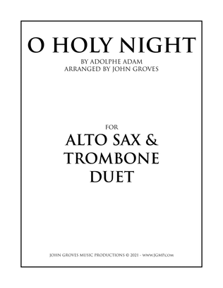 Book cover for O Holy Night - Alto Sax & Trombone Duet