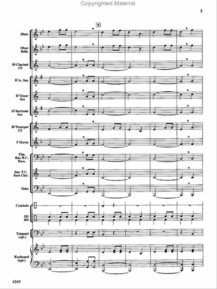 Peanuts & Peanut Butter Concert Band scores gallery preview page 3