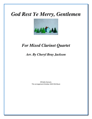 Book cover for God Rest Ye Merry, Gentlemen for Clarinet Quartet