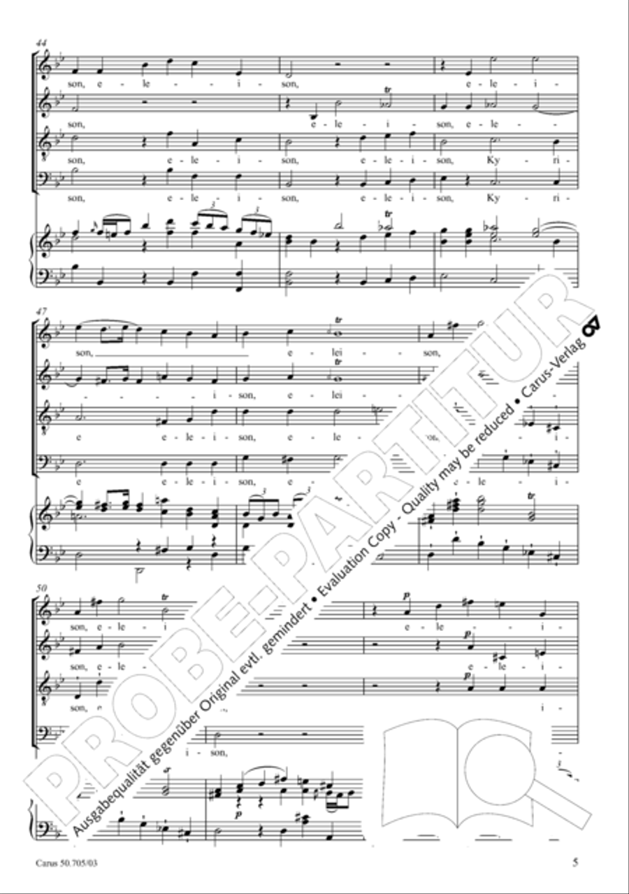 Missa in g. Hasse-Werkausgabe IV/3 4-Part scores gallery preview page 14