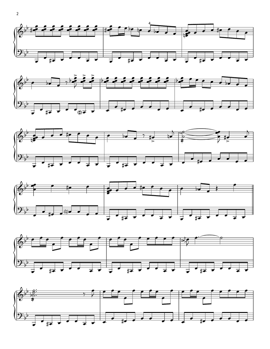 Indian Boogie Woogie Piano Solo scores gallery preview page 2