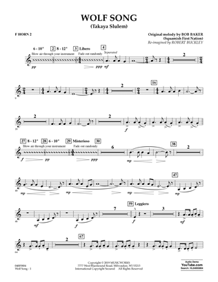 Wolf Song (Takaya Slulem) - F Horn 2