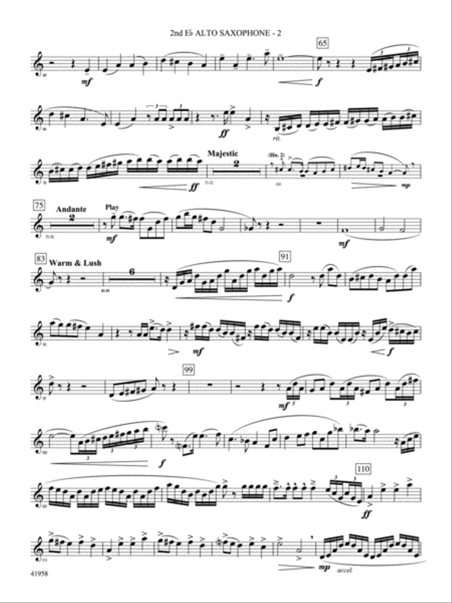 God's Country: 2nd E-flat Alto Saxophone Concert Band scores gallery preview page 2
