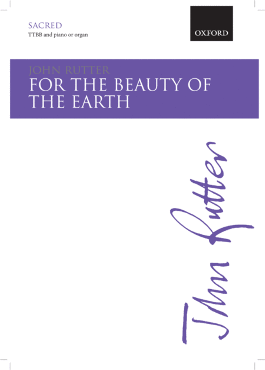 For the beauty of the earth TTBB scores gallery preview page 1