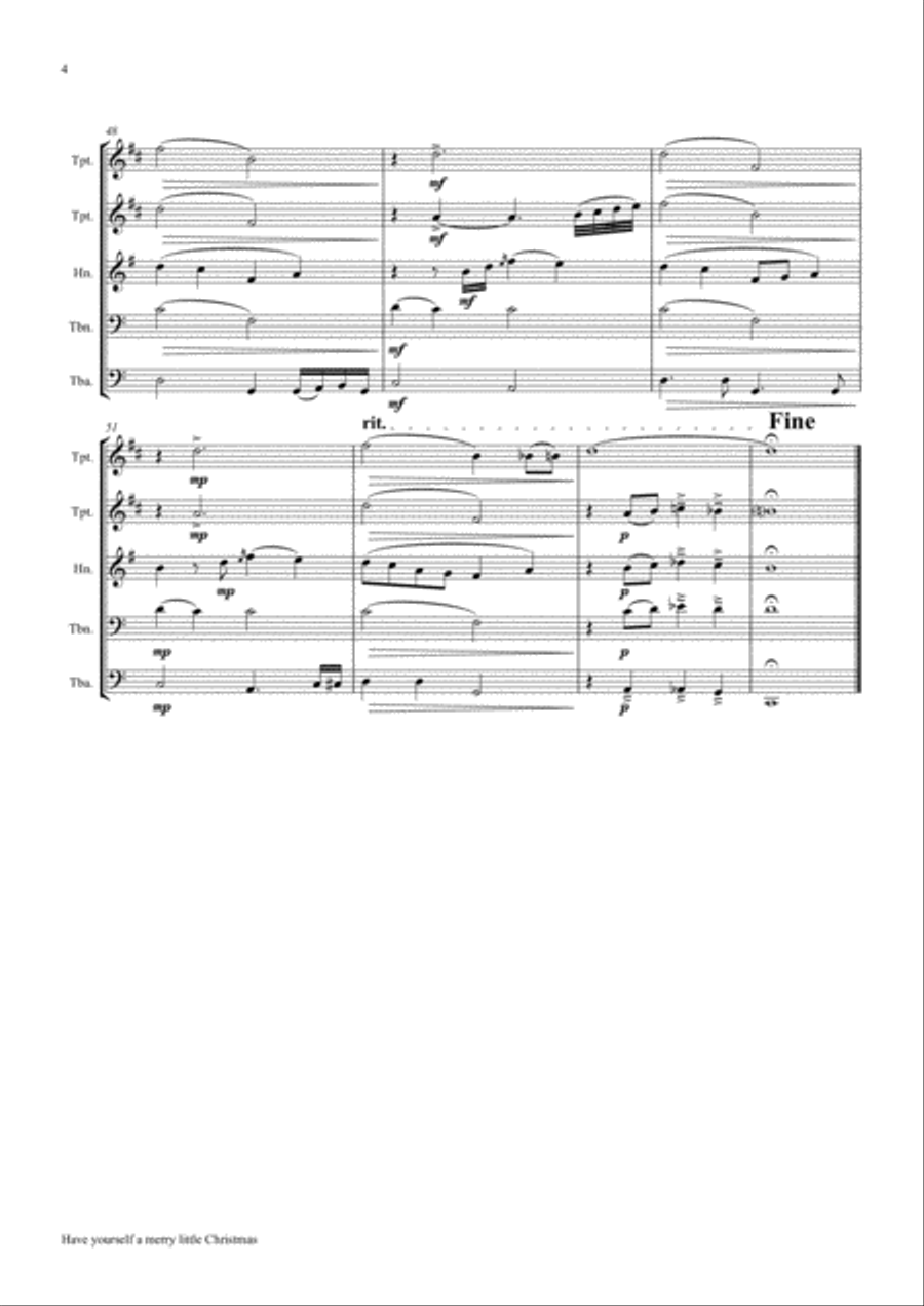 Have Yourself A Merry Little Christmas from MEET ME IN ST. LOUIS Horn scores gallery preview page 5