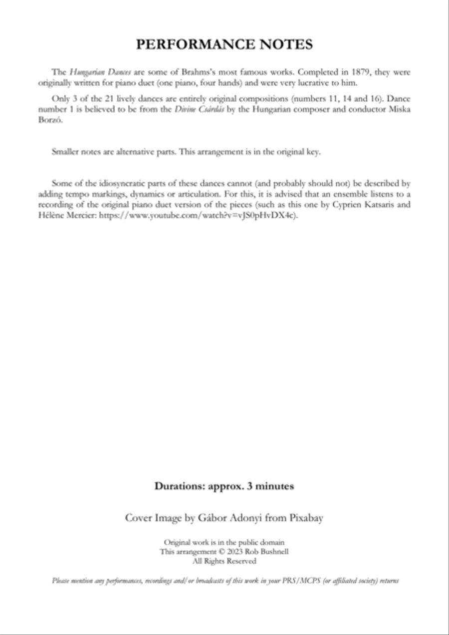 Hungarian Dance No.1 (Brahms) - Brass Quintet Brass Quintet scores gallery preview page 3