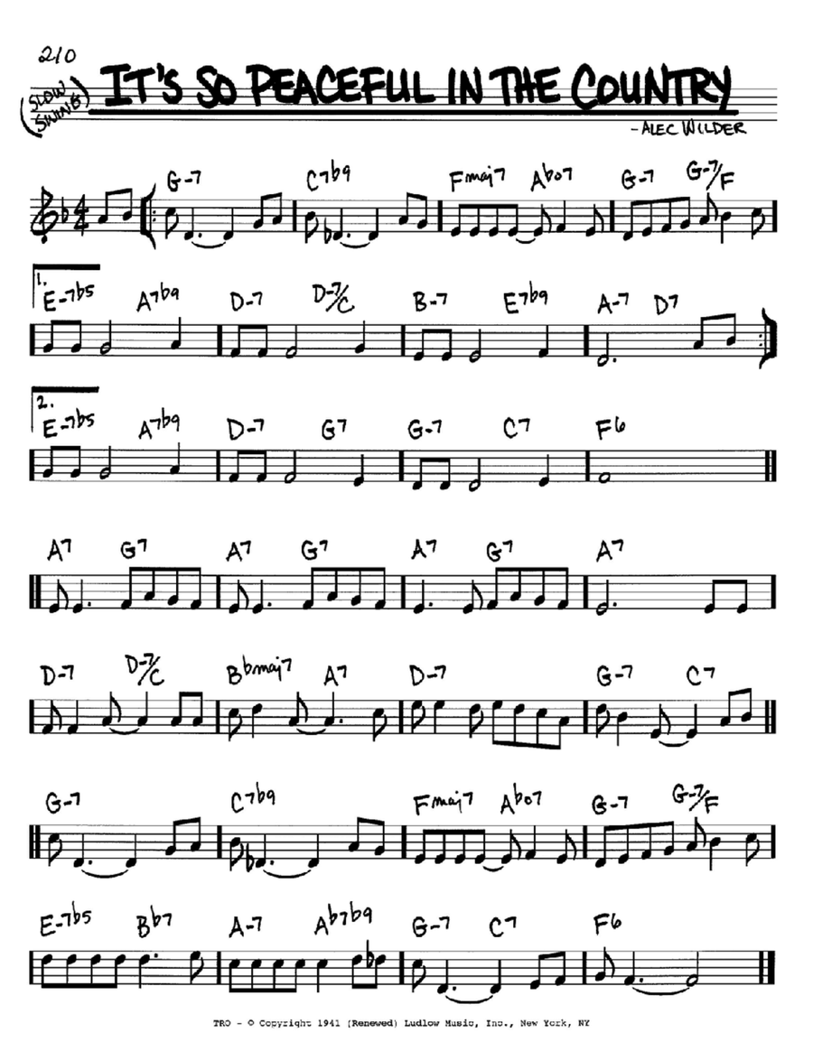 It's So Peaceful In The Country C Instrument scores gallery preview page 1