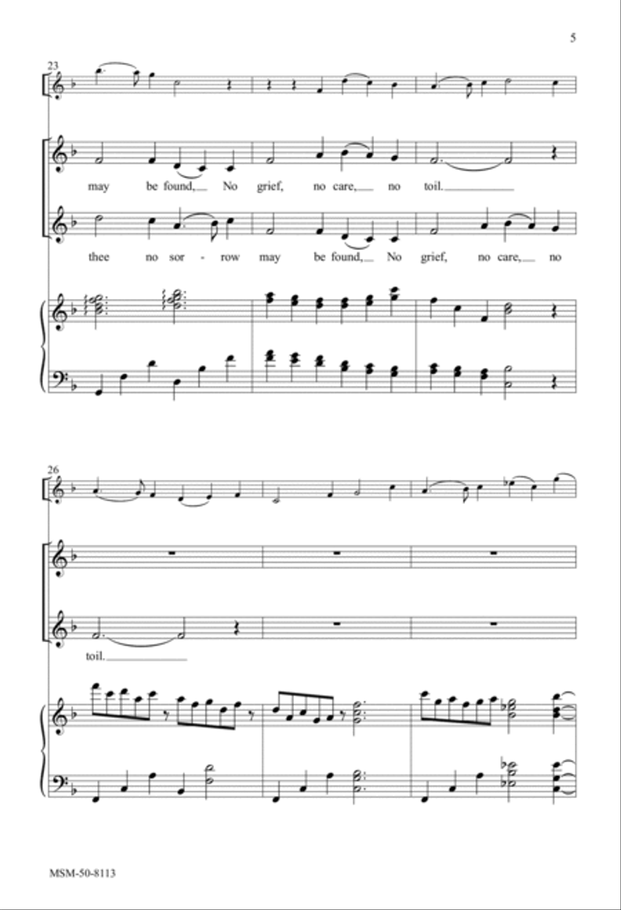 Jerusalem, My Happy Home Harp scores gallery preview page 5