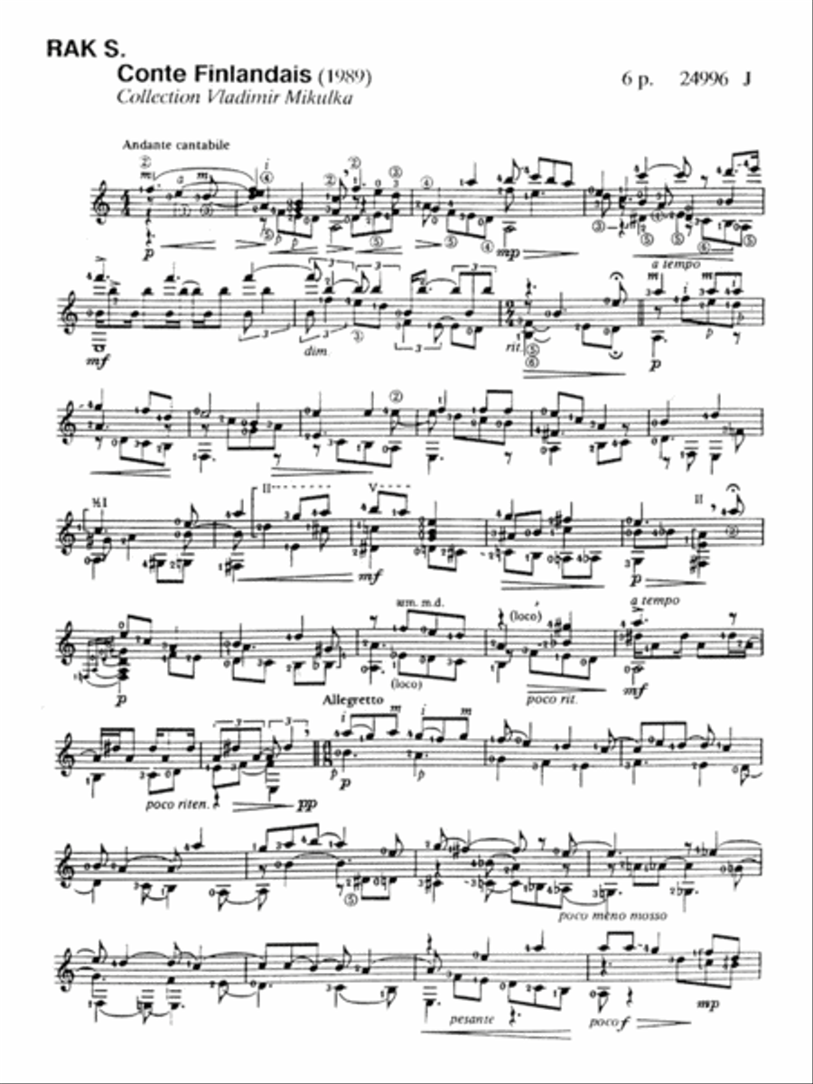 Conte Finlandais Acoustic Guitar scores gallery preview page 2
