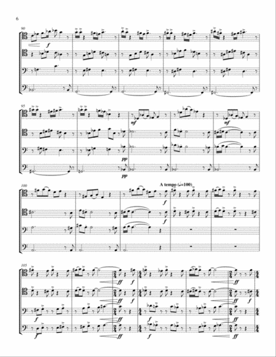 Bittersweet Fantasy Trombone Quartet scores gallery preview page 6