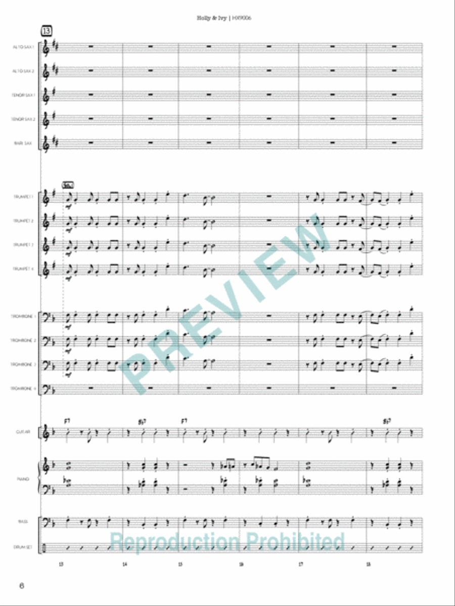 Holly & Ivy Holly & Ivy Jazz Ensemble scores gallery preview page 7