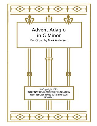 Book cover for Advent Adagio in G Minor for organ by Mark Andersen