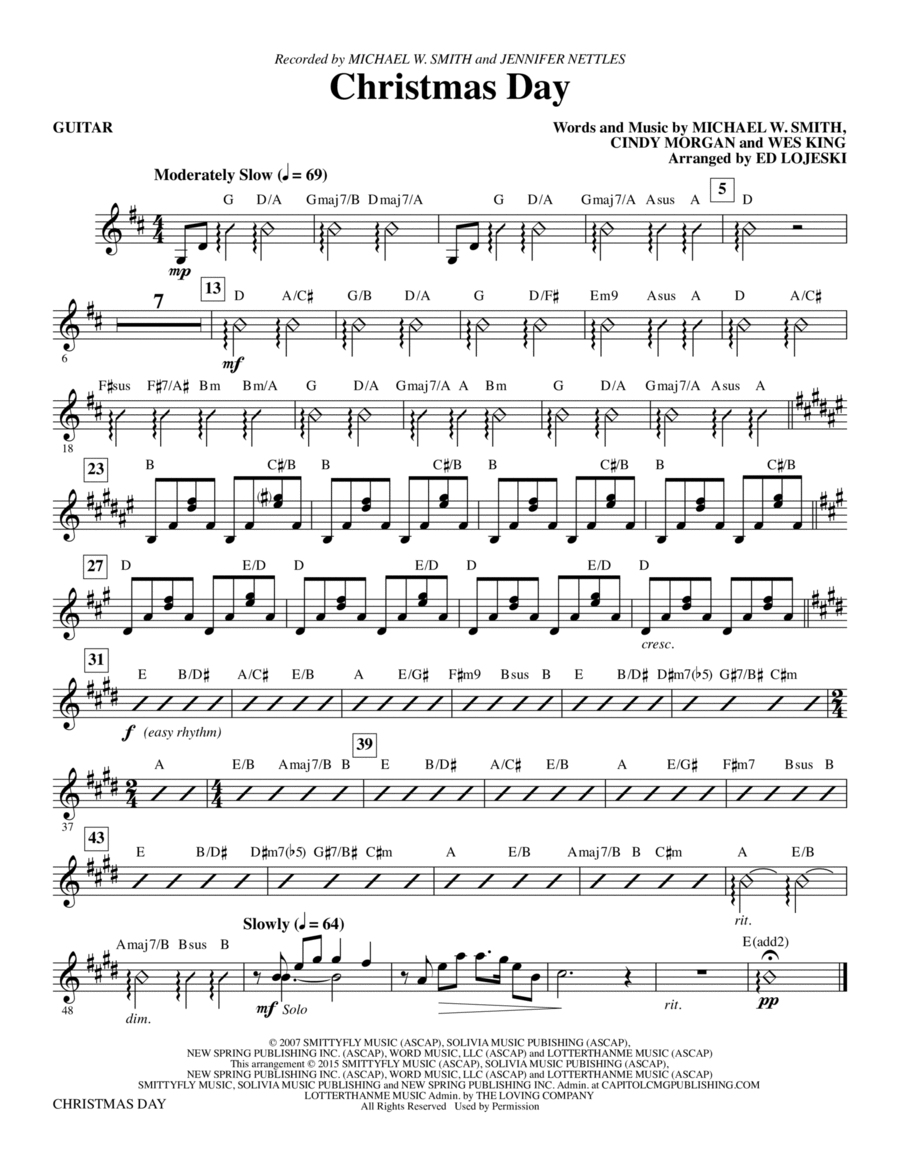 Christmas Day - Guitar Choir scores gallery preview page 1