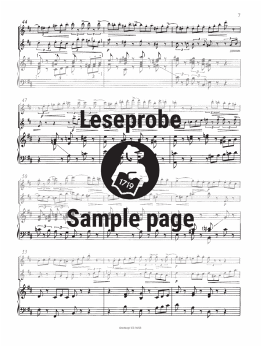 Duet in E minor K 156 Piano Trio scores gallery preview page 5