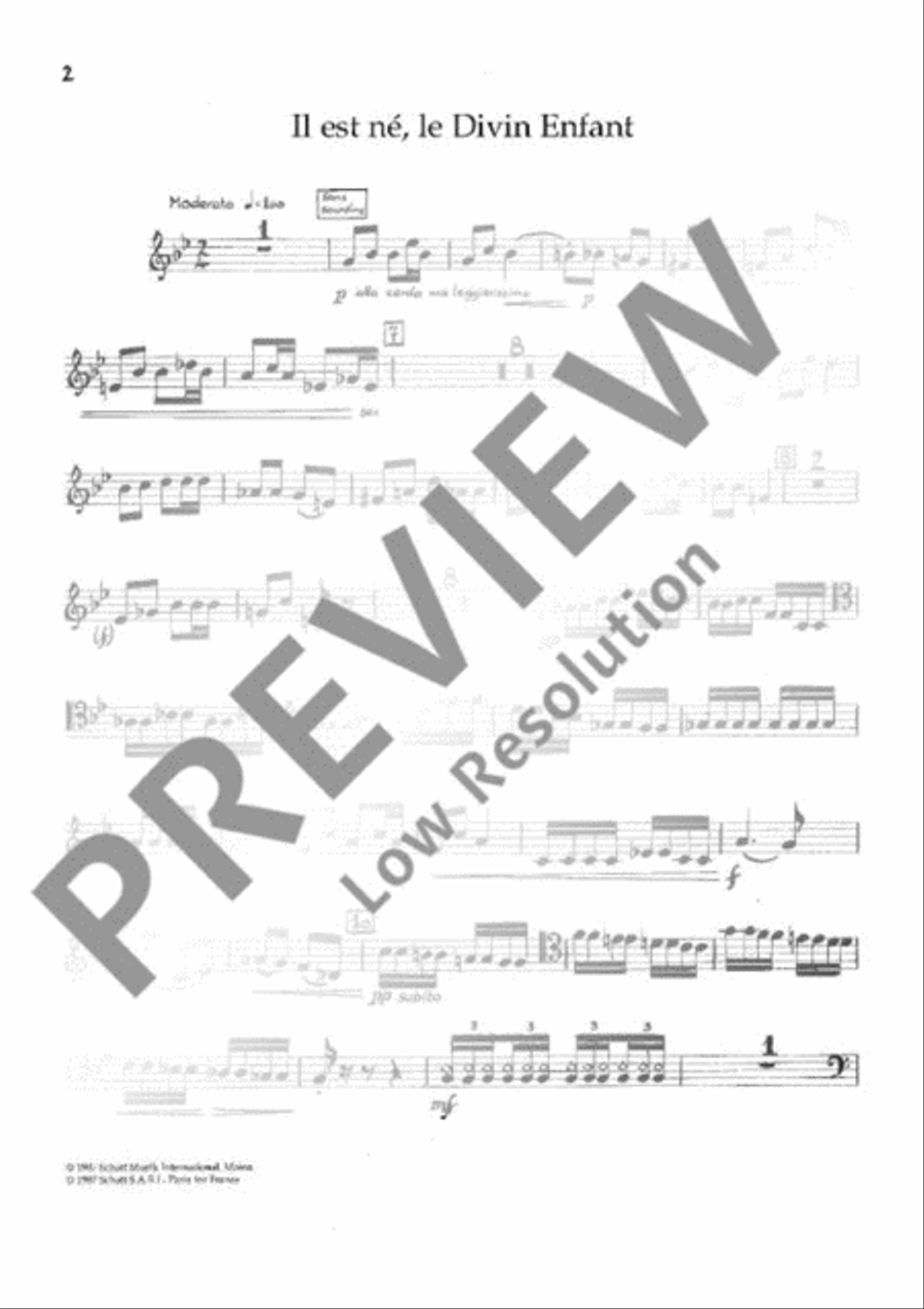 «Noël nouvelet» et «Il est né, le Divin Enfant» Cello scores gallery preview page 12