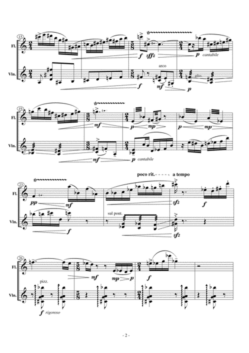 "Capriccio" - for Flute and Violin [Score and Parts]
