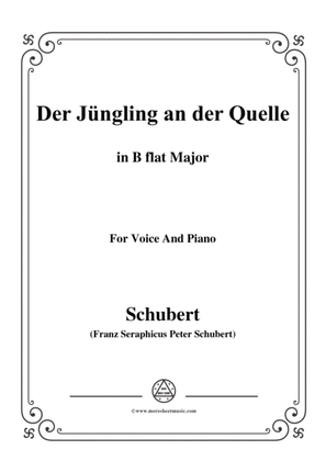 Schubert-Der Jüngling an der Quelle,in B flat Major,for Voice&Piano
