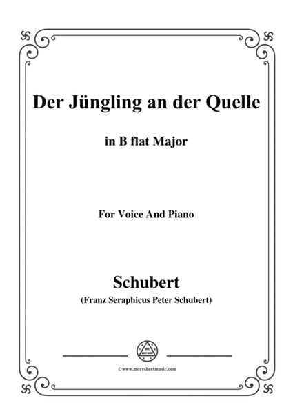Schubert-Der Jüngling an der Quelle,in B flat Major,for Voice&Piano image number null