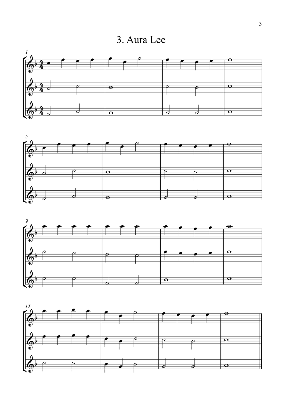 14 Easy Trios For Saxophone Woodwind Trio scores gallery preview page 3