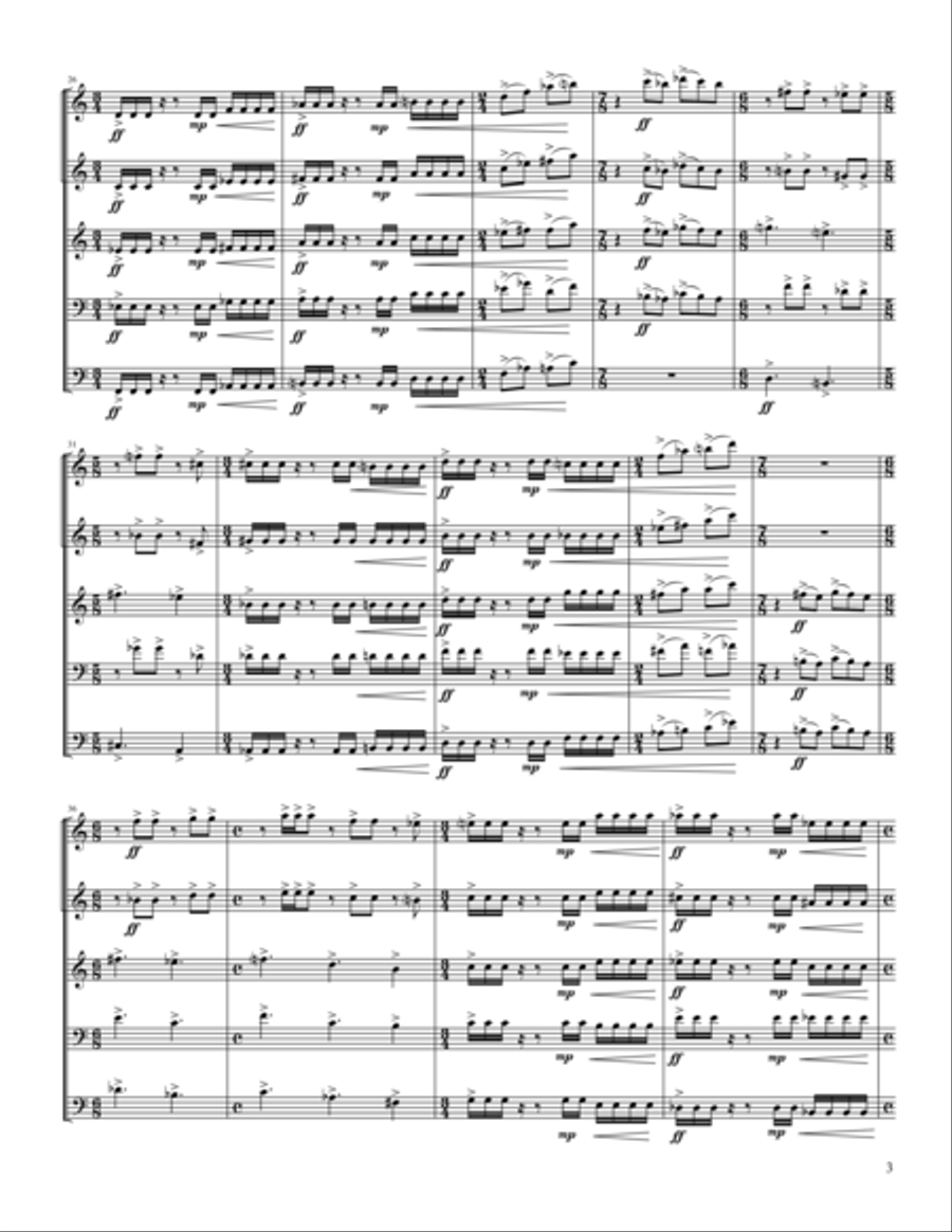 Quintet No. 1 for Brass Quintet No. 1 for Brass Brass Quintet scores gallery preview page 3