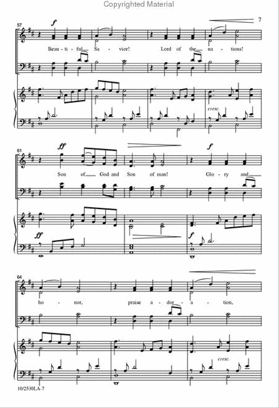Beautiful Savior 4-Part scores gallery preview page 7