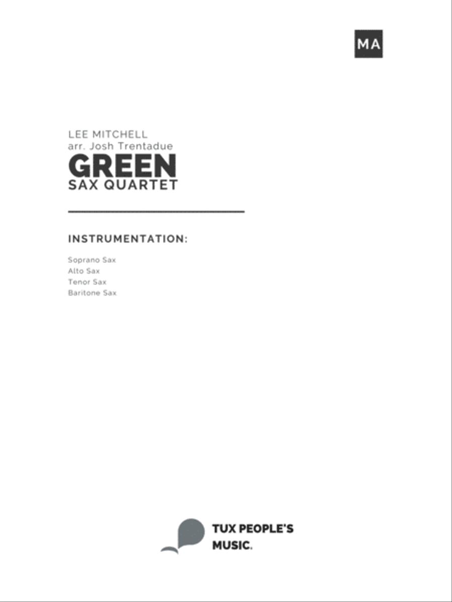 Green Saxophone Quartet scores gallery preview page 2