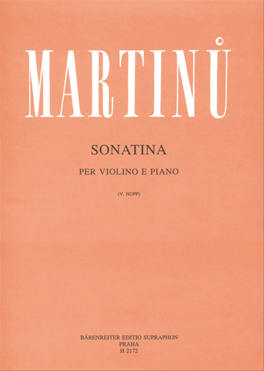 Sonatina for Violin and Piano Violin Solo scores gallery preview page 1