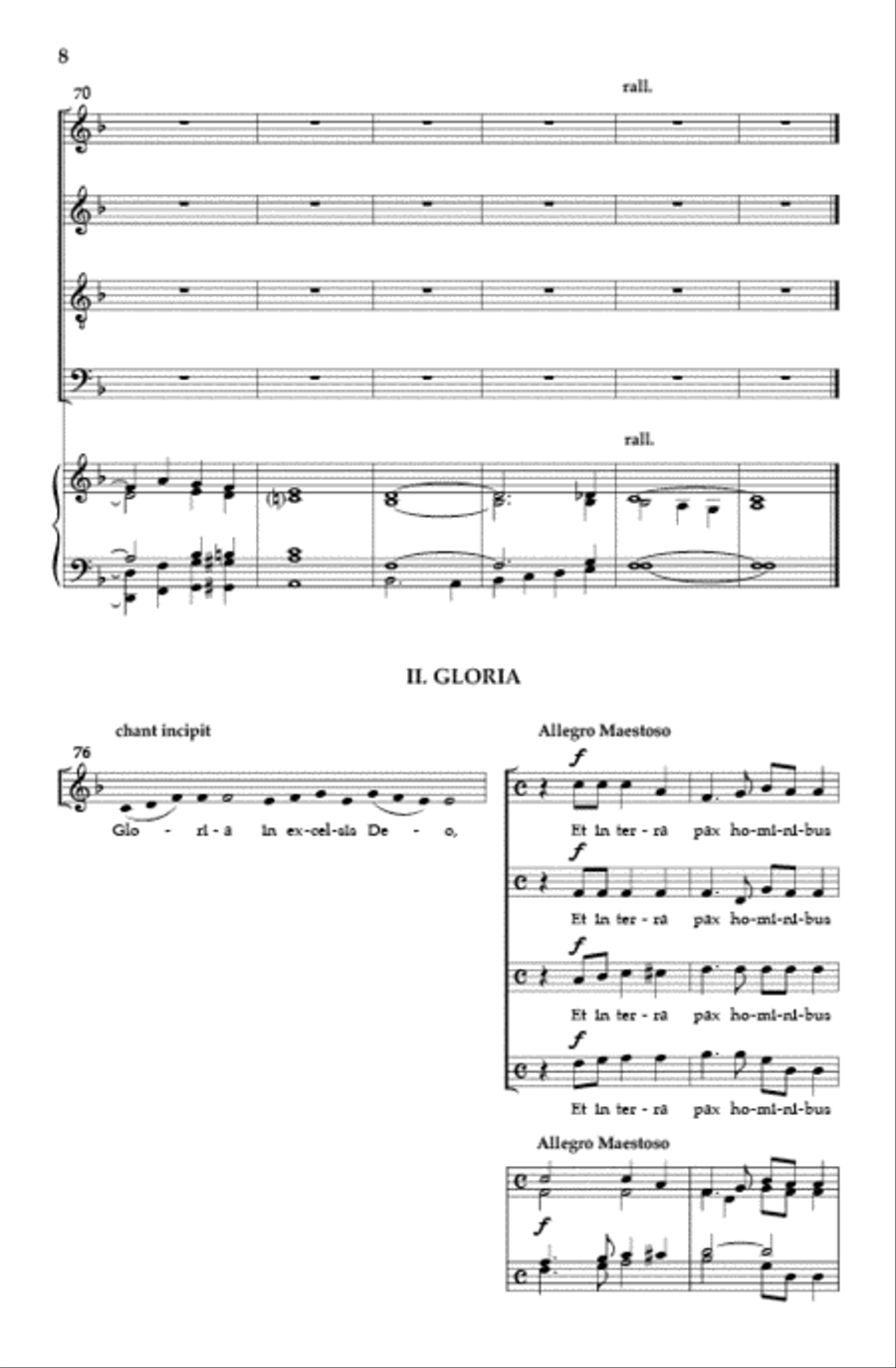 Mass in F Major 4-Part scores gallery preview page 7