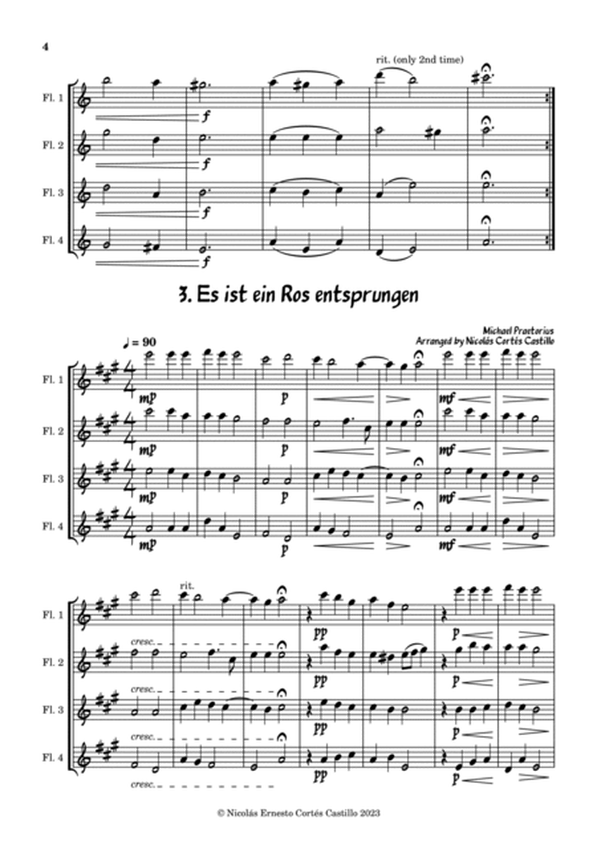 17 Christmas Carols for Flute quartet