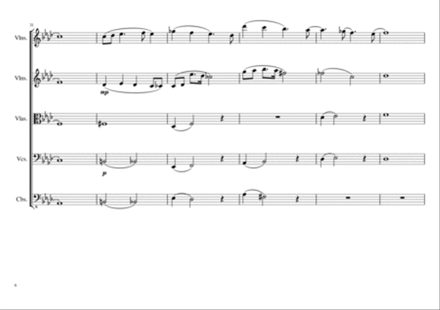 Empty Spaces (version II) String Orchestra scores gallery preview page 6