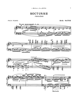 Book cover for Satie: Third Nocturne