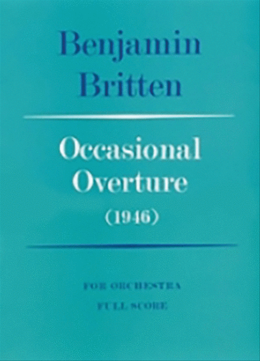 Occasional Overture Occasional Overture Full Orchestra scores gallery preview page 1