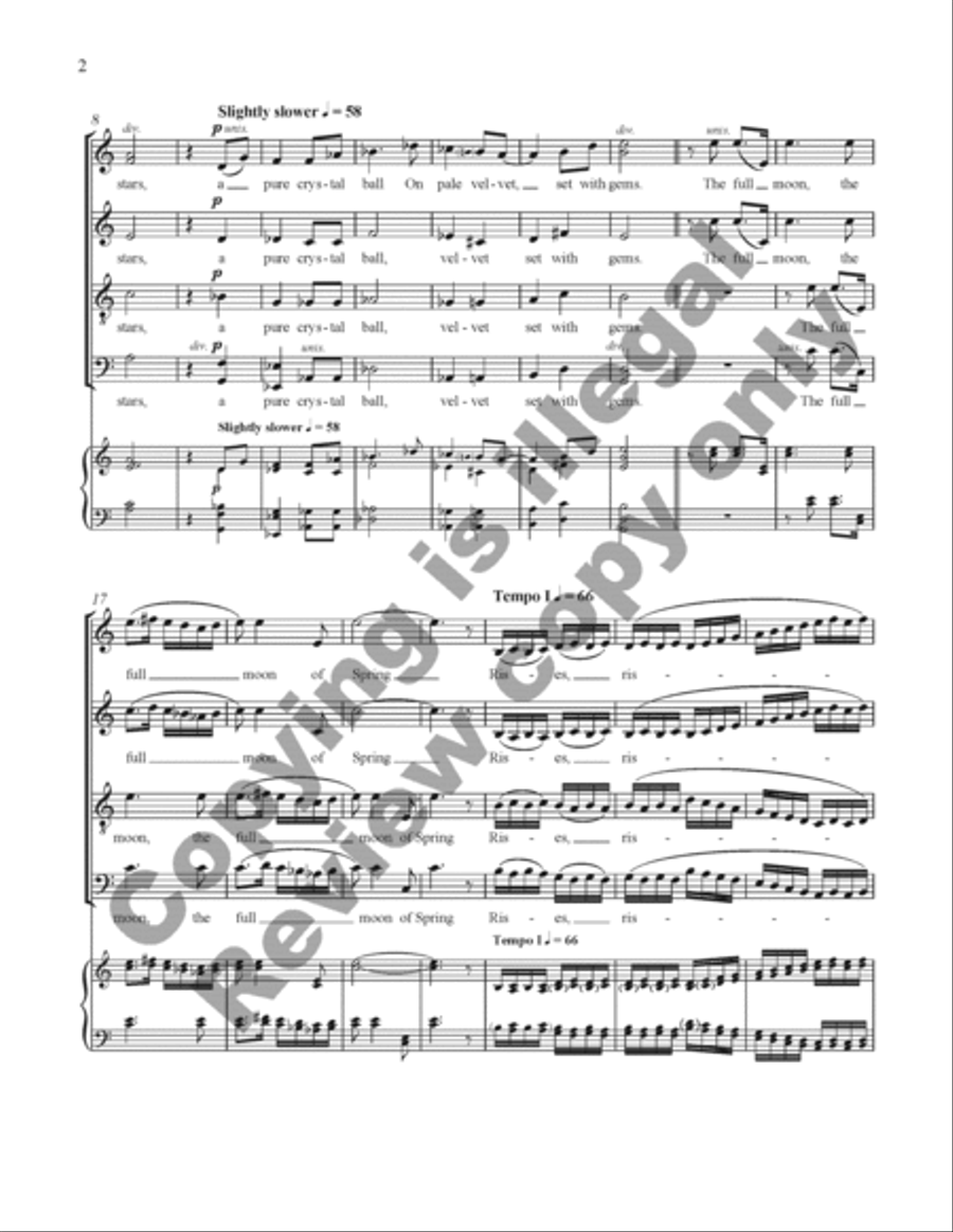 The Spring of Life (Le printemps de la vie) A Cappella scores gallery preview page 15