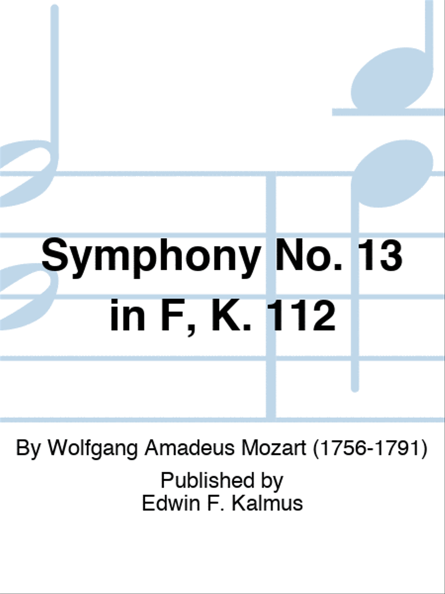 Symphony No. 13 in F, K. 112 Orchestra scores gallery preview page 1