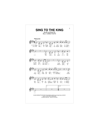 Book cover for Sing To The King