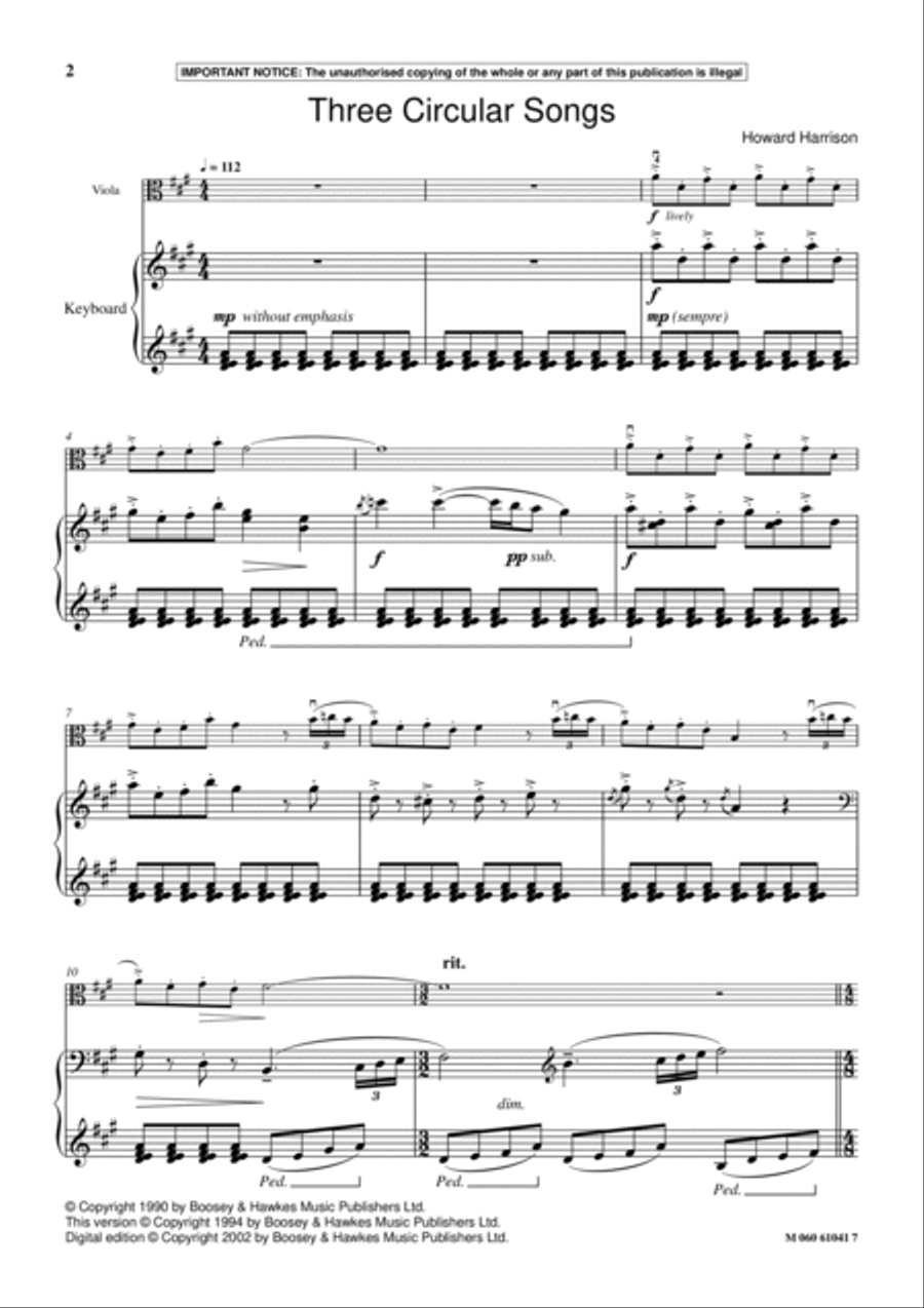 Three Circular Songs Three Circular Songs School and Community scores gallery preview page 2